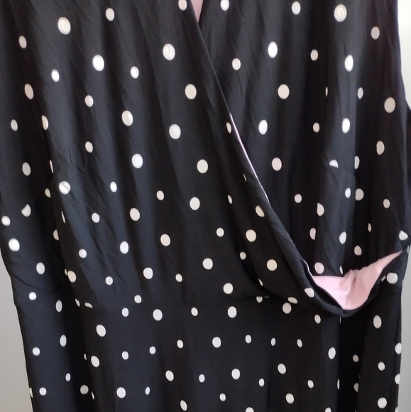 NWT Studio One Black Polka Dot Maxi Dress Size:3X - Picture 3 of 3